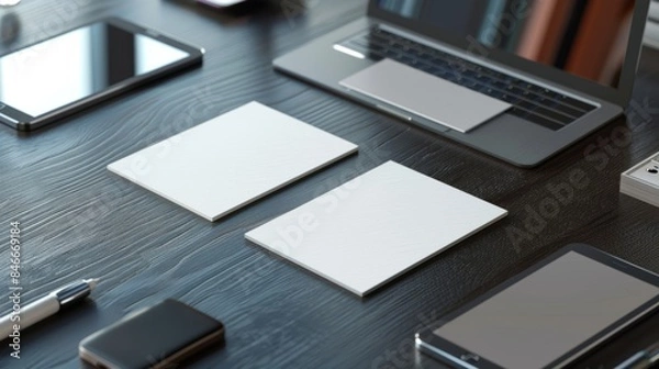 Fototapeta Modern Workspace Technology and Connectivity in Business Environment