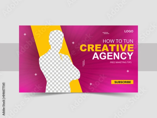 Fototapeta Modern YouTube Video Thumbnail Design  And Editable YouTube Thumbnail design for any YouTube videos


