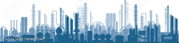 Obraz Oil gas industry background. Horizontal seamless pattern. 