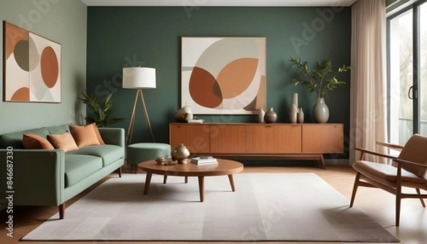 Obraz minimalist interior design style futuristic home office sleek furniture state of the art technology