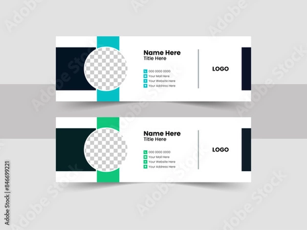 Fototapeta Creative multipurpose business email signatures modern and minimalist email signature design.
