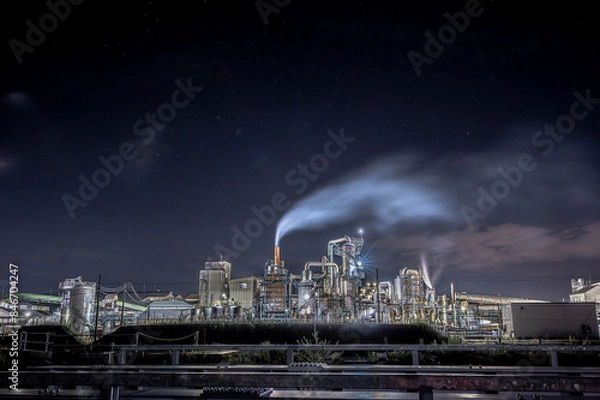 Fototapeta 工場夜景