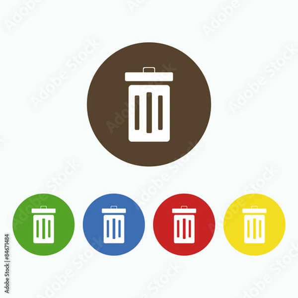 Fototapeta Simple icon Trash bin.