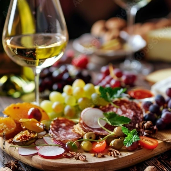 Fototapeta wine and grapes