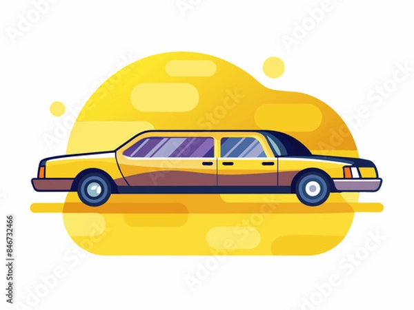 Fototapeta Limousine with an abstract background, reflecting themes of luxury and transportation.