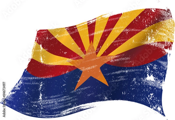 Fototapeta Flaga grunge Arizony