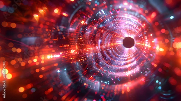 Fototapeta Abstract 3d digital background, lines, perspective, speed, for tech, data, audio, graphics.