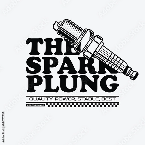 Obraz the spark plug emblem logo design template