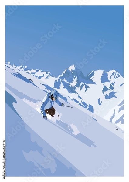 Obraz skier on the slope