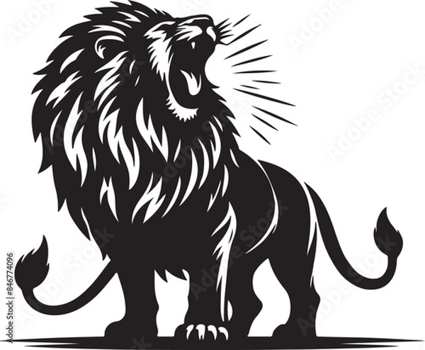 Obraz Lion Silhouette Vector Art