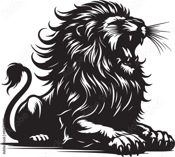 Obraz Lion Silhouette Vector Art