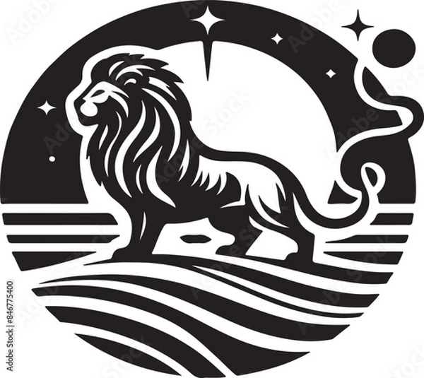 Obraz Lion Silhouette Vector Art