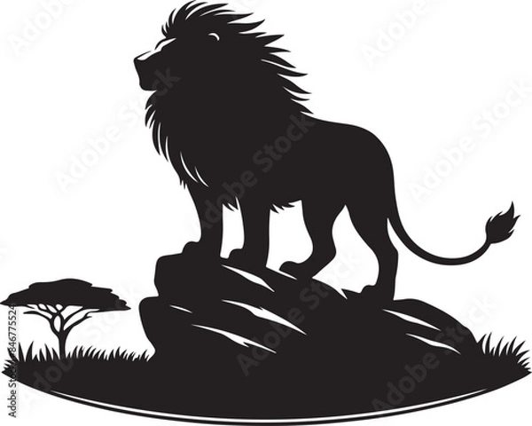 Obraz Lion Silhouette Vector Art