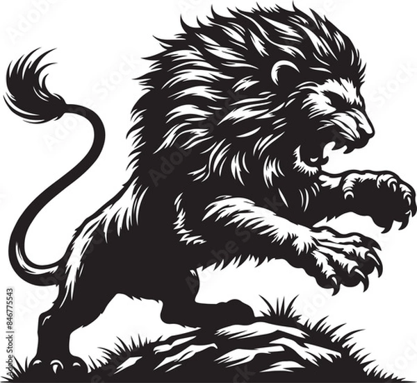 Obraz Lion Silhouette Vector Art