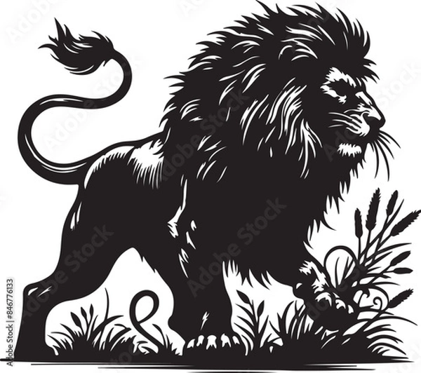 Obraz Lion Silhouette Vector Art