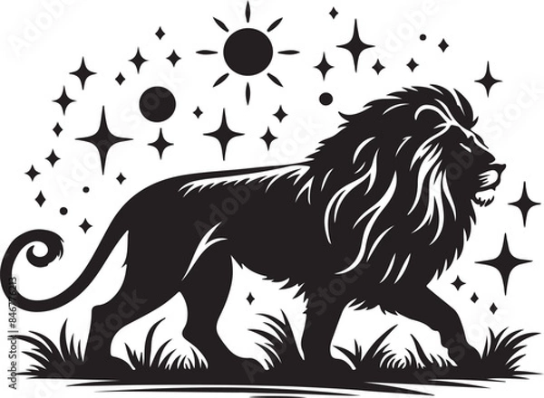 Obraz Lion Silhouette Vector Art