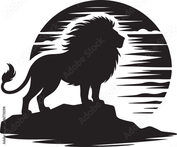 Obraz Lion Silhouette Vector Art