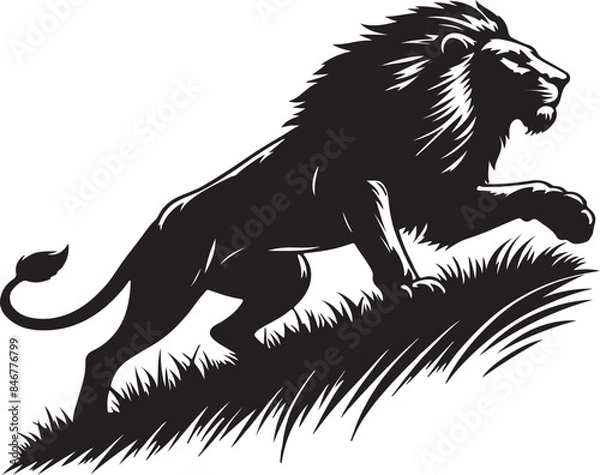 Obraz Lion Silhouette Vector Art