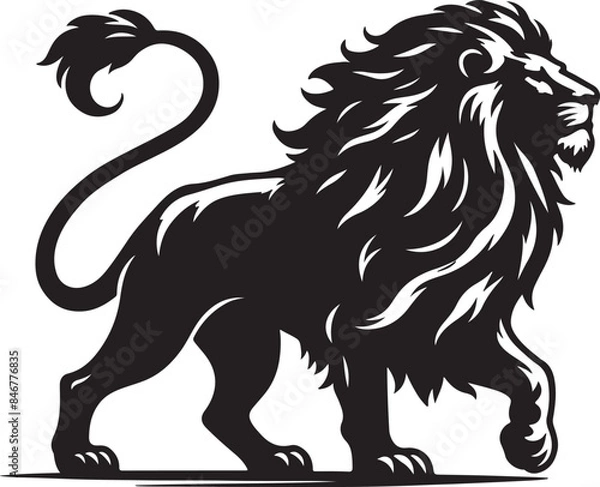 Obraz Lion Silhouette Vector Art