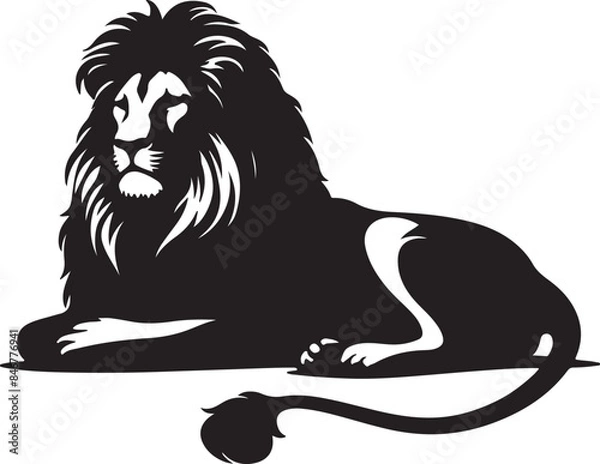 Obraz Lion Silhouette Vector Art
