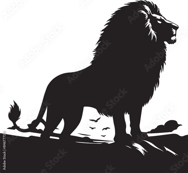 Obraz Lion Silhouette Vector Art