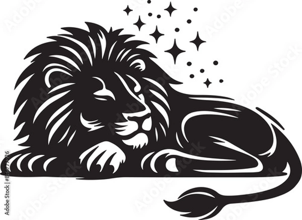 Obraz Lion Silhouette Vector Art