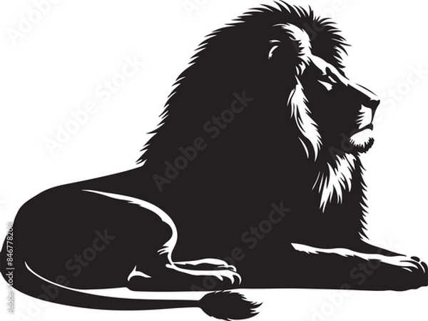 Obraz Lion Silhouette Vector Art