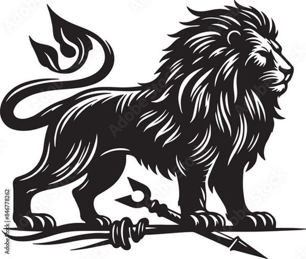 Obraz Lion Silhouette Vector Art