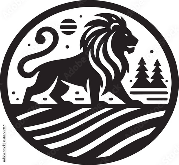 Obraz Lion Silhouette Vector Art