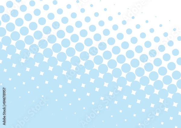 Obraz ドット背景水色のシンプルな網点