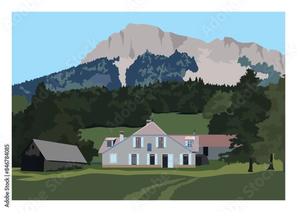 Fototapeta house in the mountains