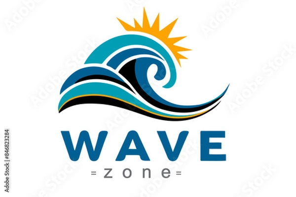 Fototapeta Wave Zone Logo.ai
