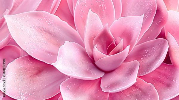 Fototapeta Top view of pink cactus, Close up agave cactus, Abstract shapes and lines of succulent leaves	