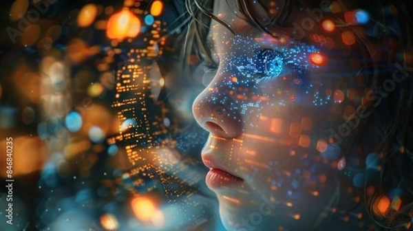 Fototapeta expectations of a child becoming an adult Generative AI