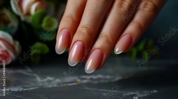 Fototapeta Beautiful manicure. Women's hands in close-up.