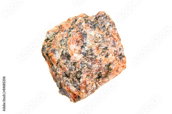 Fototapeta Fragment of granite on white background