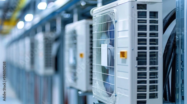 Obraz Efficient Air Conditioning System in Server Room Maintaining Optimal Temperature Control
