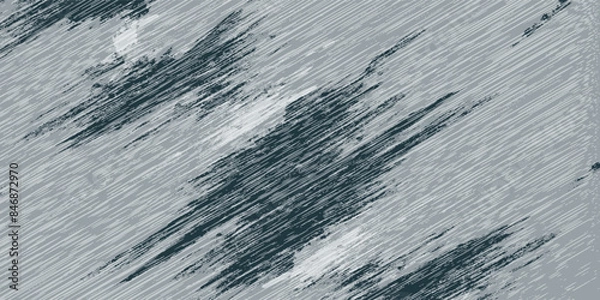 Fototapeta Background black and white abstract texture vector with dark spots, nets, lines and scratches