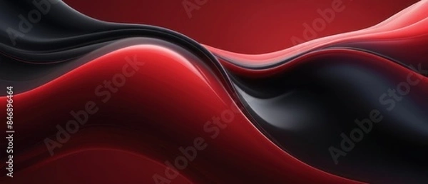 Obraz abstract Red black liquid background illustration
