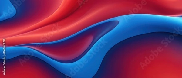 Obraz Abstract red blue liquid background illustration
