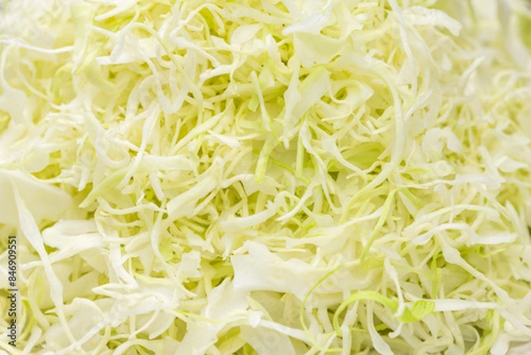 Fototapeta 山盛りの千切りキャベツのクローズアップ