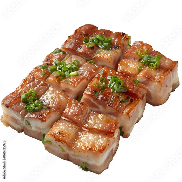 Fototapeta [Transparent Background PNG]A plate of delicious barbecued pork