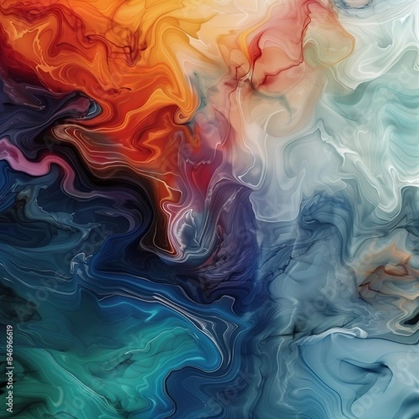 Obraz Abstract colorful patterns resembling fluid motion