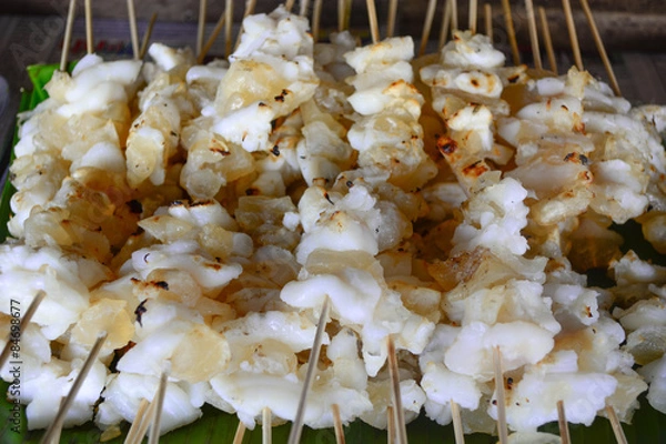 Fototapeta grilled squid's egg