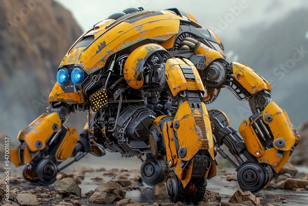 Fototapeta tank robot, bumble B style