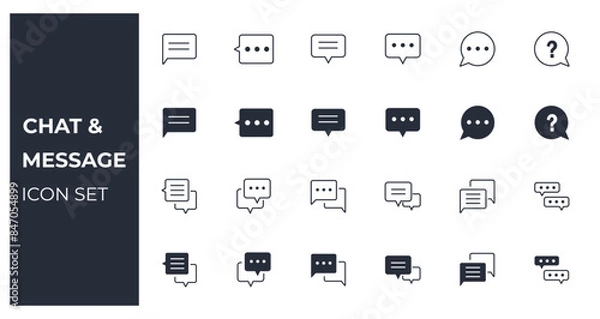 Obraz Chat, massage and speech bubble icon 