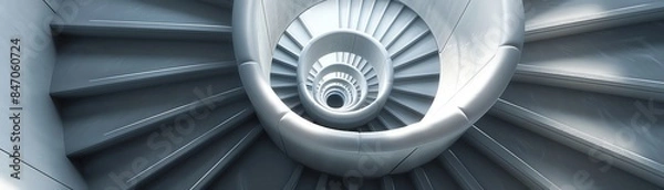 Obraz 3D spiral staircase with dramatic lighting