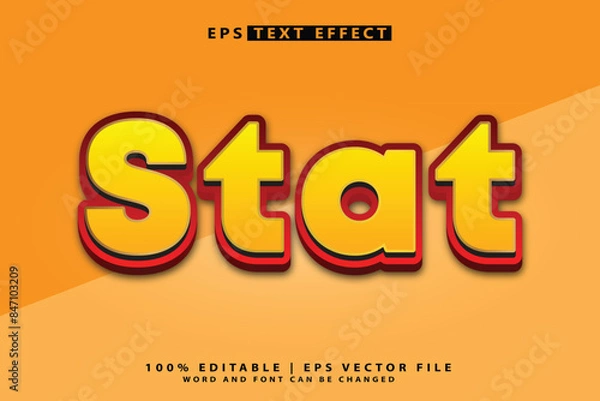 Fototapeta Stat editable Text effect 