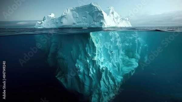 Obraz Iceberg under water. Success concept