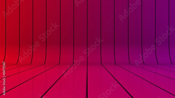 Obraz Glossy background with lines that curve upward
